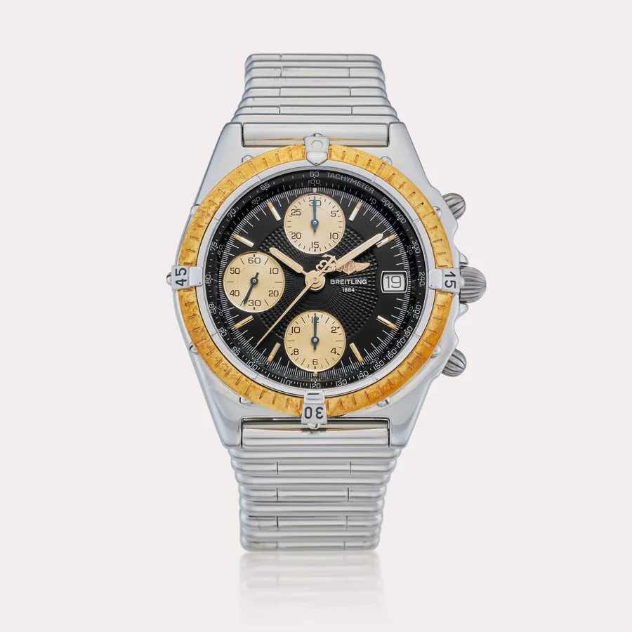 Breitling ChronomatBlue Dial Chronograph 39MM 18kt Yellow Gold & Steel D13050.1