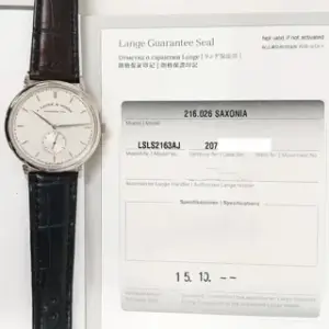 A. Lange & Söhne A. Lange & Söhne Saxonia 216.026 37mm White gold Silver