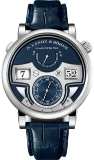 A. Lange & Söhne A. Lange & Söhne Zeitwerk 147.028F 44mm White gold Blue