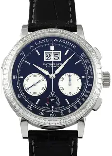 A. Lange & Söhne A. Lange & Söhne Datograph 405.835 41mm Platinum and Diamond Black and Silver