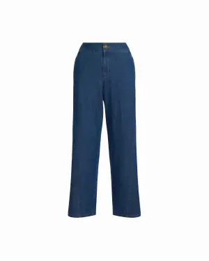 Anne Klein Plus Size Wide Leg Pants With Curved Side Seams