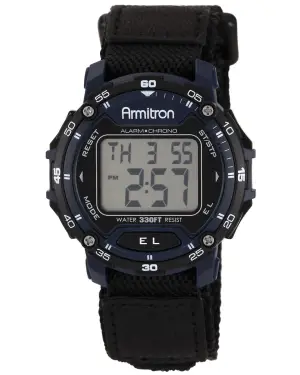 Armitron Armitron Digital Nylon Watch™ (Chronograph) 42mm, Black/Black