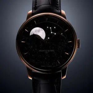 Arnold & Son Perpetual Moon 38 Red Gold Blue Aventurine