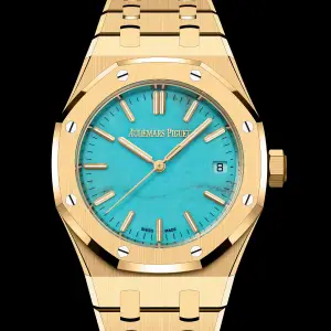 Audemars Piguet Royal Oak Selfwinding 37mm Yellow Gold Turquoise Dial