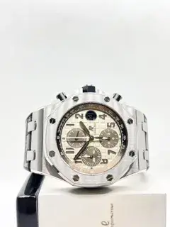 Audemars Piguet Audemars Piguet Royal Oak Offshore 26470ST.OO.A801CR.01 42mm Stainless steel Brown and Beige