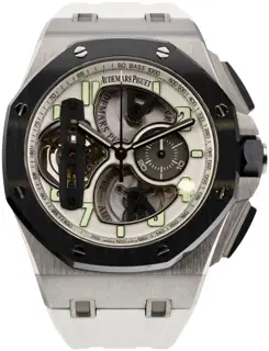 Audemars Piguet Audemars Piguet Royal Oak Offshore Tourbillon  26387IO.OO.D002CA.01 44mm Ceramic and Titanium Silver