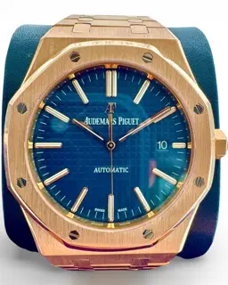 Audemars Piguet Audemars Piguet Royal Oak 15400OR.OO.1220OR.03 41mm Rose gold Blue