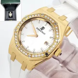 Audemars Piguet Audemars Piguet Royal Oak Lady 67601BA.ZZ.D012CR.03 OAK 33mm Yellow gold White