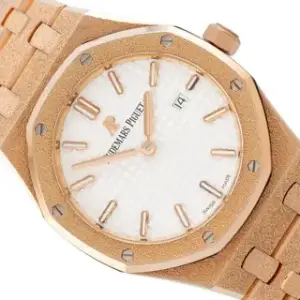 Audemars Piguet Audemars Piguet Royal Oak Lady 67653OR.GG.1263OR.01 33mm Rose gold Silver