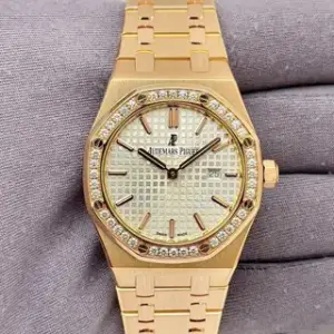 Audemars Piguet Audemars Piguet Royal Oak 67651OR.ZZ.D010CA.01 33mm Rose gold Silver