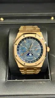 Audemars Piguet Audemars Piguet Royal Oak Perpetual Calendar 26574OR.OO.1220OR.02 41mm Rose gold Blue