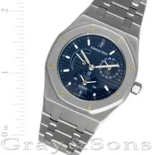 Audemars Piguet Audemars Piguet Dual Time E-34061 36mm Stainless steel Blue