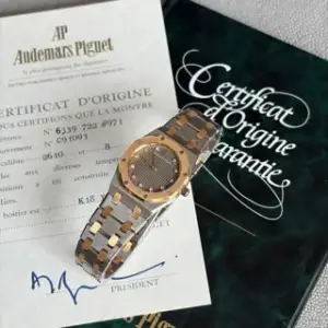 Audemars Piguet Audemars Piguet Royal Oak Lady 66339SA 24mm Yellow gold and Stainless steel Gray