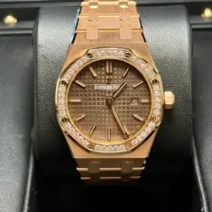 Audemars Piguet Audemars Piguet Royal Oak Lady 67651OR.ZZ.D080CA.01 OAK 33mm Rose gold Brown