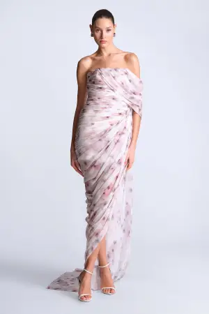 BCBGMAXAZRIA Isabella Printed Gown