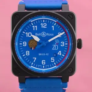 Bell & Ross Bell & Ross BR 03-92 CeramicPatrouille De France 70th Anniversary Limited Edition 298/999 Box + Papers