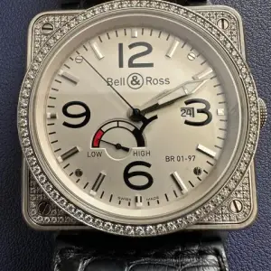Bell & Ross Bell & RossBr 01-94 Bell & Ross BR 01-97 Réserve de Marche Diamond in Steel