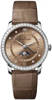Blancpain Blancpain Villeret 6126N-4646-55B 33mm Stainless steel Brown