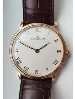 Blancpain Blancpain Villeret Ultra-Slim 6605-3642-55A 39.5mm Rose gold Silver
