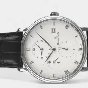Blancpain Blancpain Villeret 6260-1542-55B 38mm White gold Silver