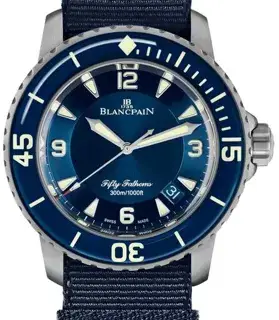 Blancpain Blancpain Fifty Fathoms 5015 12B40 NAOA 45mm Titanium Blue