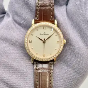 Blancpain Blancpain Ultraplate 6104 2987 55A 29mm Rose gold White