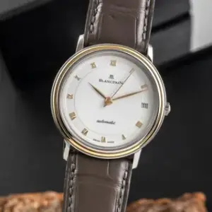 Blancpain Blancpain Villeret 1195-1318 34mm Yellow gold and Stainless steel White