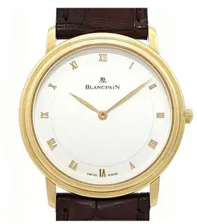 Blancpain Blancpain Villeret Ultra-Slim 0021-3318-55 34mm Yellow gold Silver