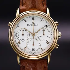 Blancpain Blancpain Villeret1186-1418-55 Factory Service 2024 Split Second Vintage Pre-Owned Watch Only