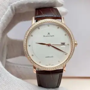 Blancpain Blancpain Villeret Ultra-Slim 6223-2987-55b 37.5mm Rose gold Silver