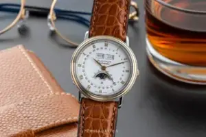 Blancpain Blancpain Villeret 6595 33.5mm Yellow gold and Stainless steel White