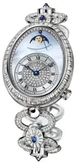Breguet Breguet Reine de Naples 8909BB/VD/J29/DDD0 30mm White gold Blue and Silver