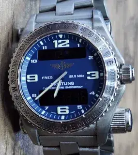 Breitling Breitling Emergency E76321 43mm Titanium Blue