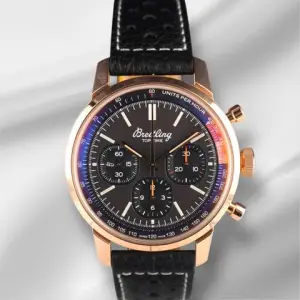 Breitling Breitling Top Time41mm Top Time B01 Rose Gold Leather Strap Men's Watch RB0176