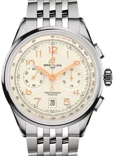 Breitling Breitling Premier AB0145211G1A1 42mm Stainless steel Beige