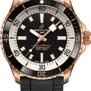 Breitling Breitling Superocean U17375211B1S1 42mm Rose gold and Stainless steel Black