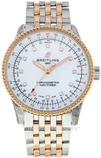 Breitling Breitling Navitimer U17395211A1U1 35mm Rose gold and Stainless steel White