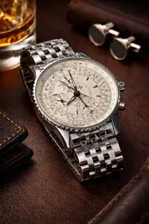 Breitling Breitling Montbrillant A21330 43mm Silver and Stainless steel White