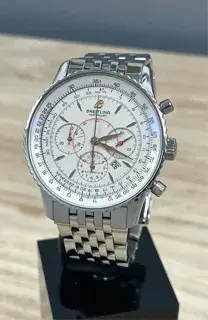Breitling Breitling Montbrillant A41370 38mm Stainless steel White and Cream