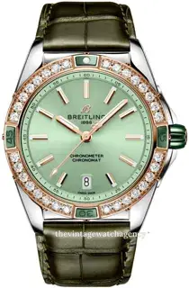 Breitling Breitling Chronomat U17356531L1P1 38mm Rose gold and Stainless steel Green