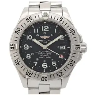 Breitling Breitling Superocean A17360 20mm Stainless steel Black and Silver