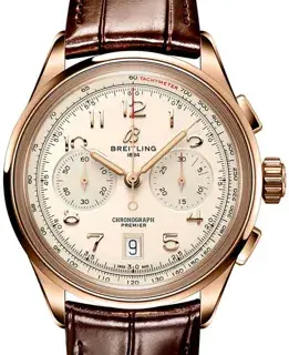 Breitling Breitling Premier RB0145371G1P1 42mm Rose gold White