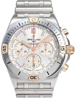 Breitling Breitling Chronomat IB0134101G1A1 42mm Rose gold and Stainless steel Silver