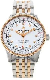 Breitling Breitling Navitimer U17395 35mm Rose gold and Stainless steel White
