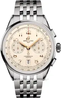 Breitling Breitling Premier AB0145211G1A1 42mm Stainless steel Beige