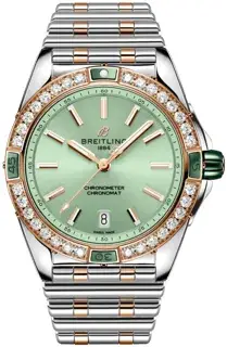 Breitling Breitling Chronomat U17356531L1U1 38mm Rose gold and Stainless steel Green