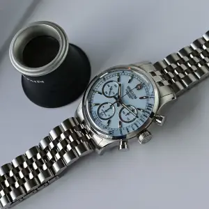 Brellum Duobox 39 Ice Blue Mother-of-Pearl Chronometer