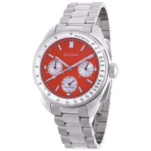 Bulova BulovaLunar Pilot Chronograph Quartz Red Dial Men's Watch 96K115