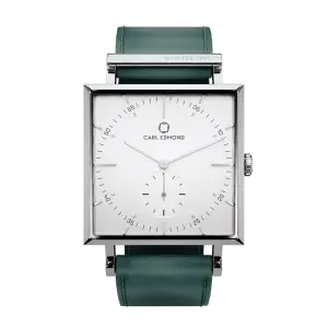 Carl Edmond Granit White Deluxe Forest Green Leather