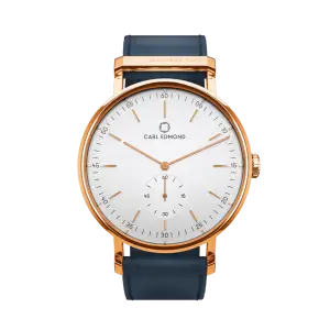 Carl Edmond Ryolit White Deluxe Rose Gold Ocean Blue Leather